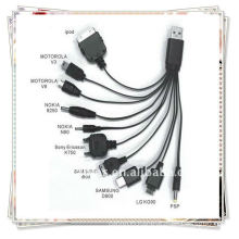 Good Quality New Universal 10 in 1 Multi Functions USB Charger Cable Cell Phone Charging Cord